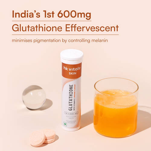 healthkart glutathione HK Vitals 15 Effervescent Tablets PAD Packaging:30 mL Frosted Amber Glass Bottle Celebs Are Injecting Copper