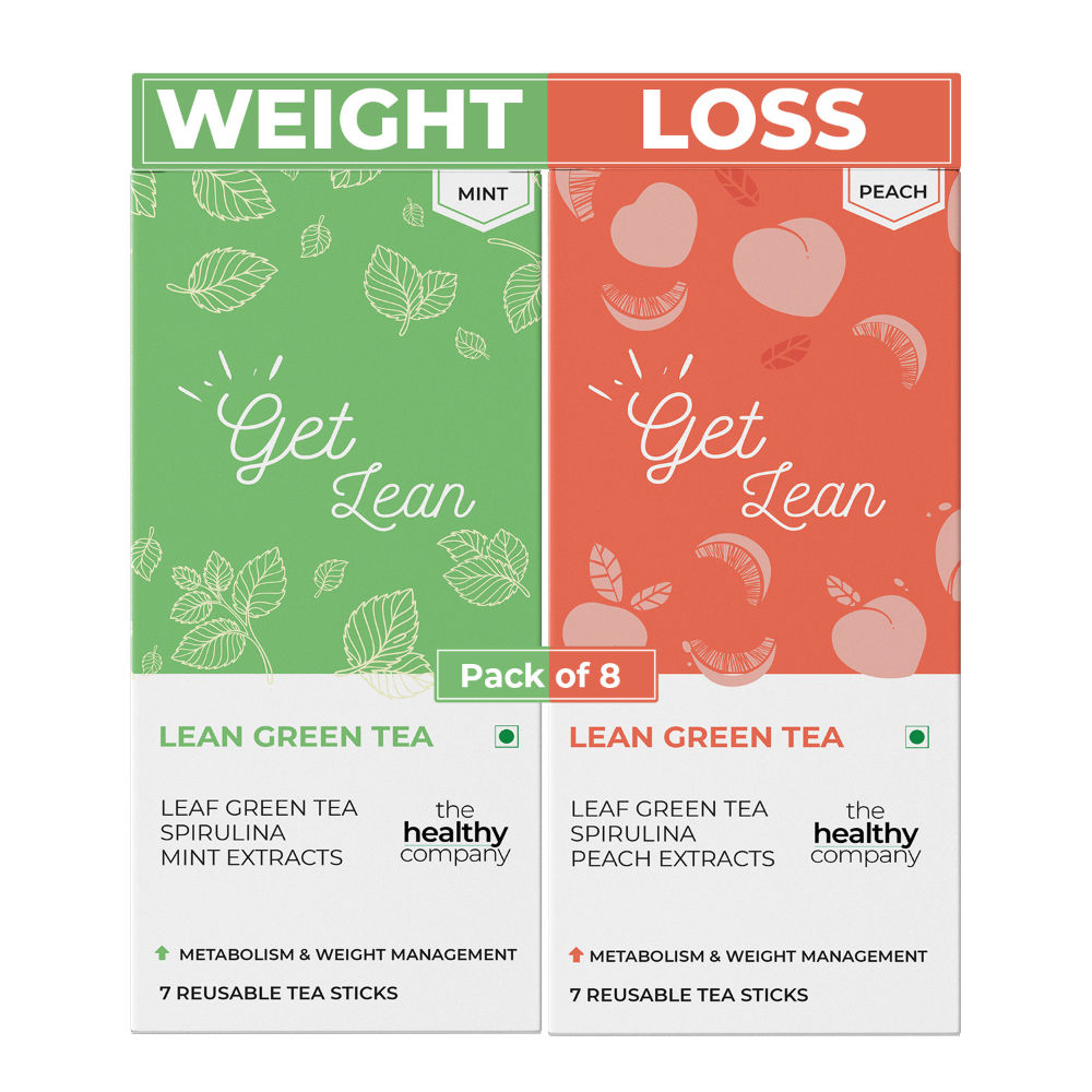 The Healthy Company Weight Loss Lean Green Tea Plan with Superfood Spirulina, Mint and Peach