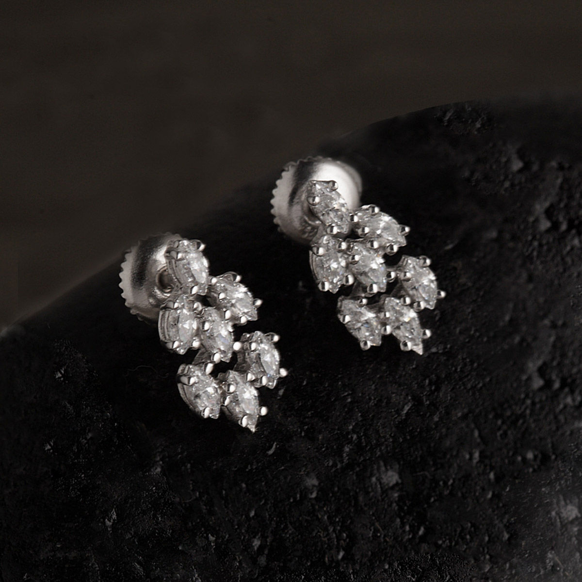 Floral Style 925 Sterling Silver Earrings  VOYLLA