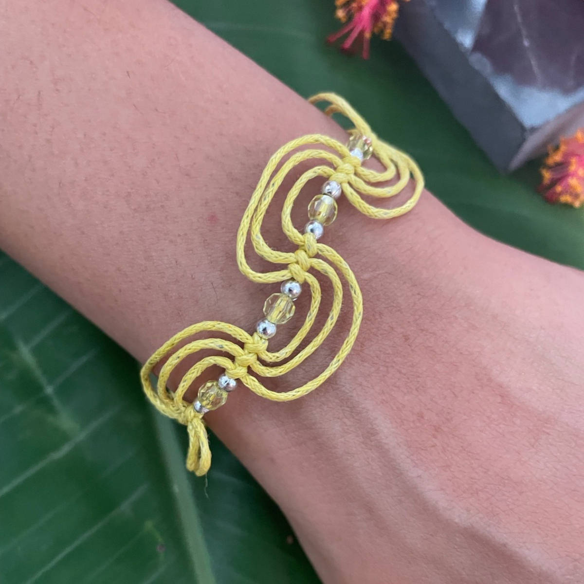 Digital Dress Room Beads & Yellow Thread Rakhi