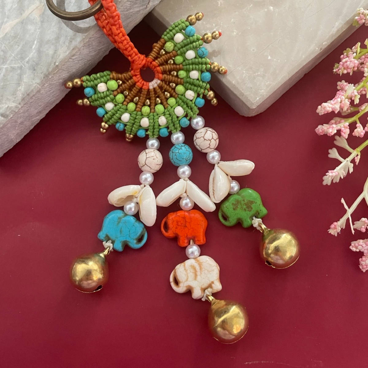 Digital Dress Room Elephant & Sea Shell Lumba Rakhi