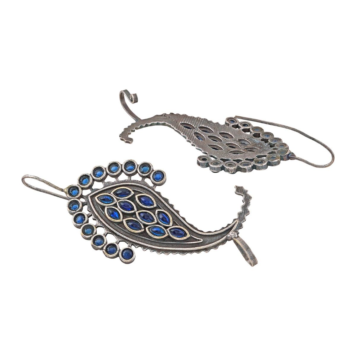 Buy Teejh Anoshka Silver Oxidised Earcuff Online