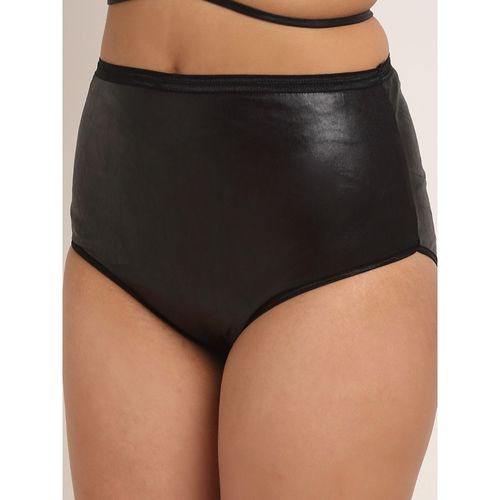 Erotissch Women Black-Toned Solid Swim Bikini Set (S)