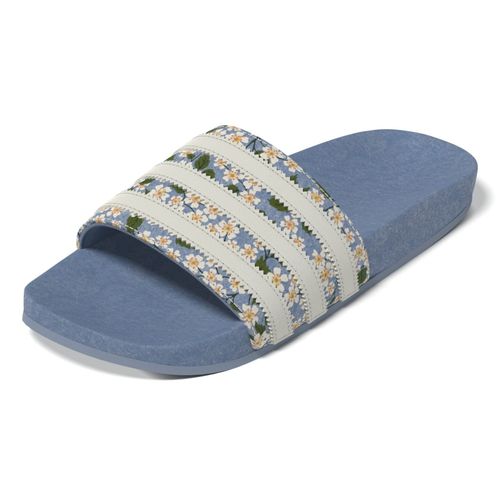 Adilette Comfort Adiletten Damen Blau Glitzer Adilette Comfort