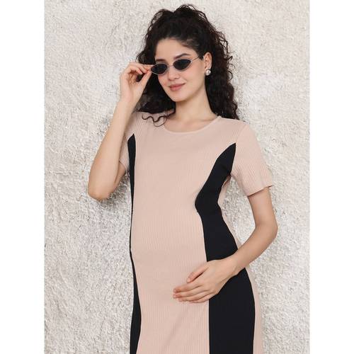 black and beige bodycon dress Buy Secret Wish Solid Ribbed Maternity Online Rental Period:5 Days Girls Birthday Princess Dress unlocked Woman and convertible
