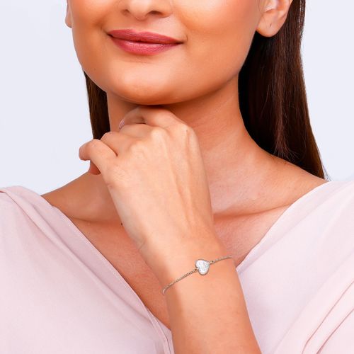 GIVA Sterling Silver Filled With Love Bracelet for Womens and Girls