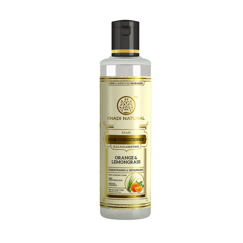 Khadi Natural Orange & Lemongrass Herbal Hair Conditioner - SLS & Paraben Free