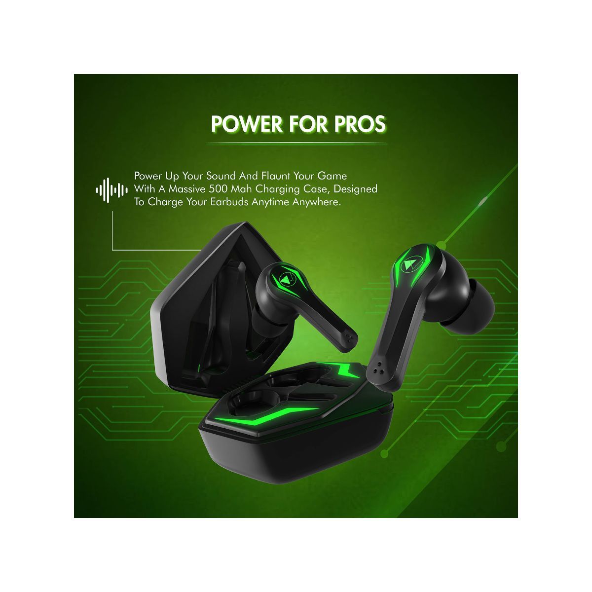 Buy Wings Pro Gaming TWS, Bluetooth5.0 with Mic, 65ms Latency, MEMS Mic
