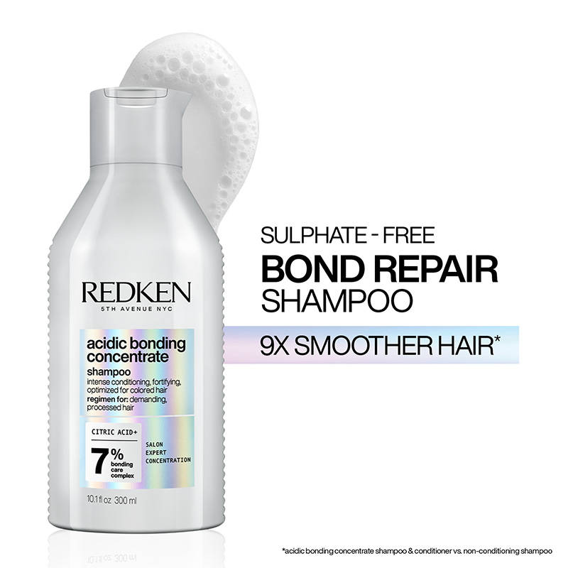 Redken Acidic Bonding Concentrate Sulphate Free Shampoo - Bond Repair For Damaged Hair