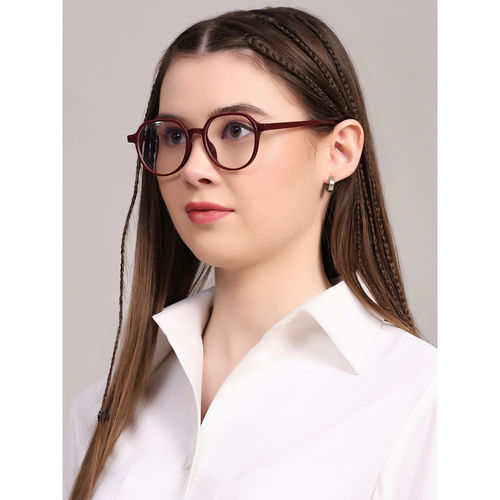 ROYAL SON Full Rim Maroon Computer Glasses Spectacles Frames for Men  Sf0092-C6 (43)