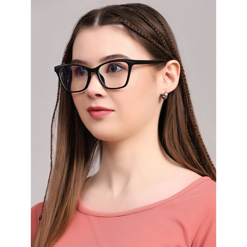 ROYAL SON Cat Eye Black Blue Light Blocking Computer Spectacles Frames for  Women Sf0094-C1 (40)