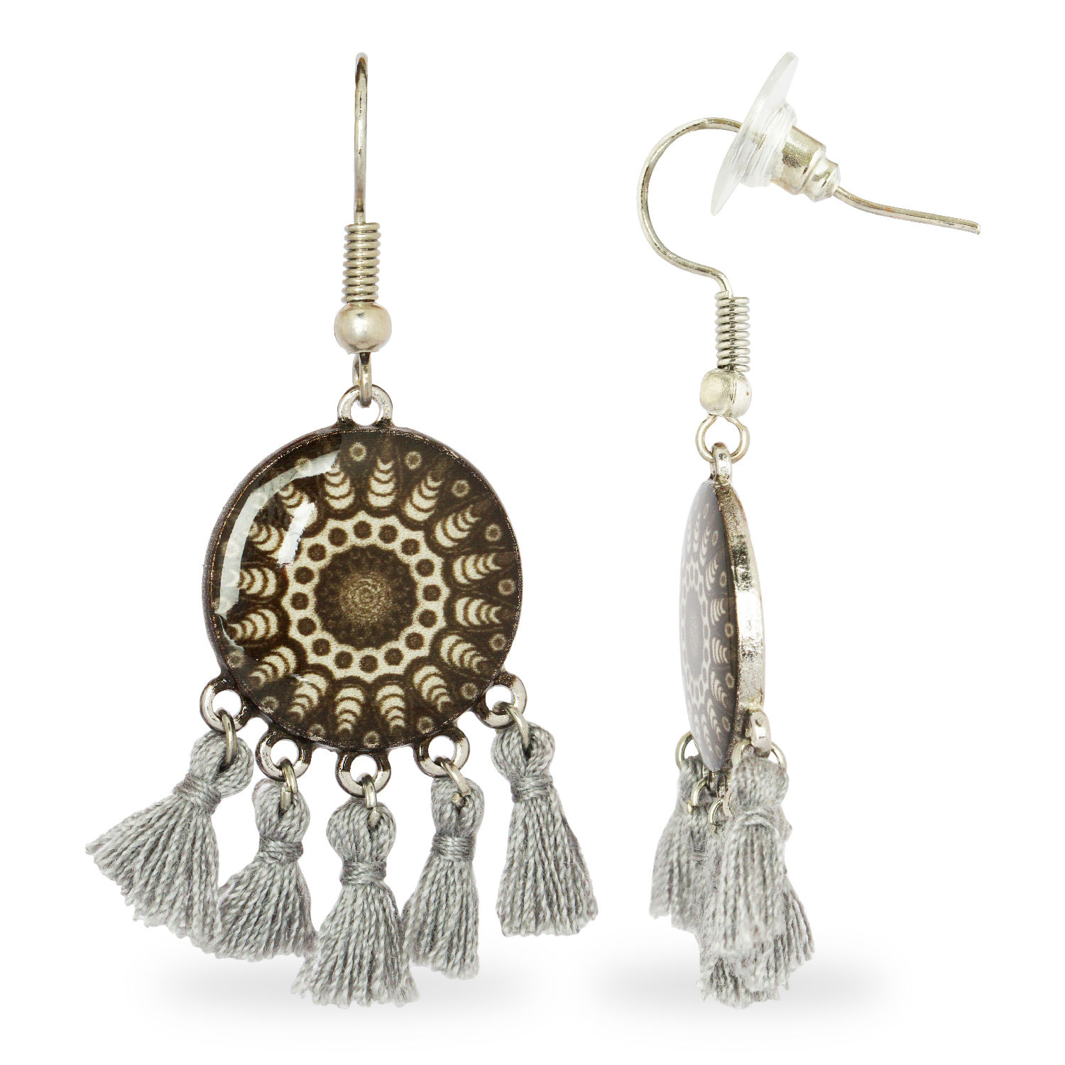 TRIBAL ZONE Black Collour Designer Earrings For Women: Buy TRIBAL ZONE ...