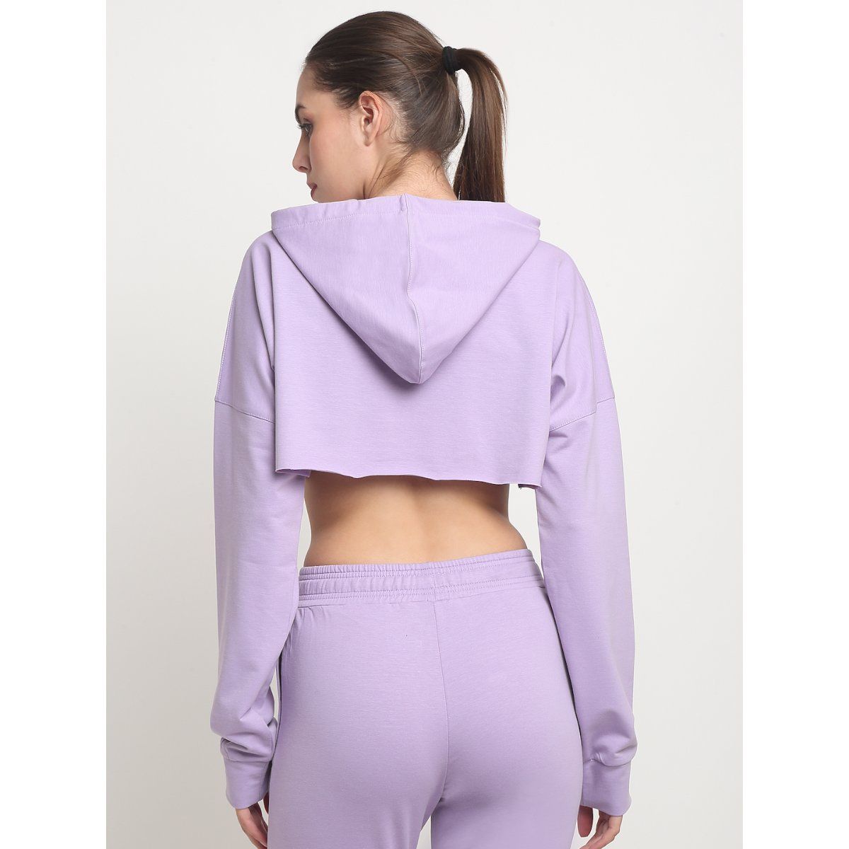 Buy INVINCIBLE Lavender Womens Crop Hoodie Online