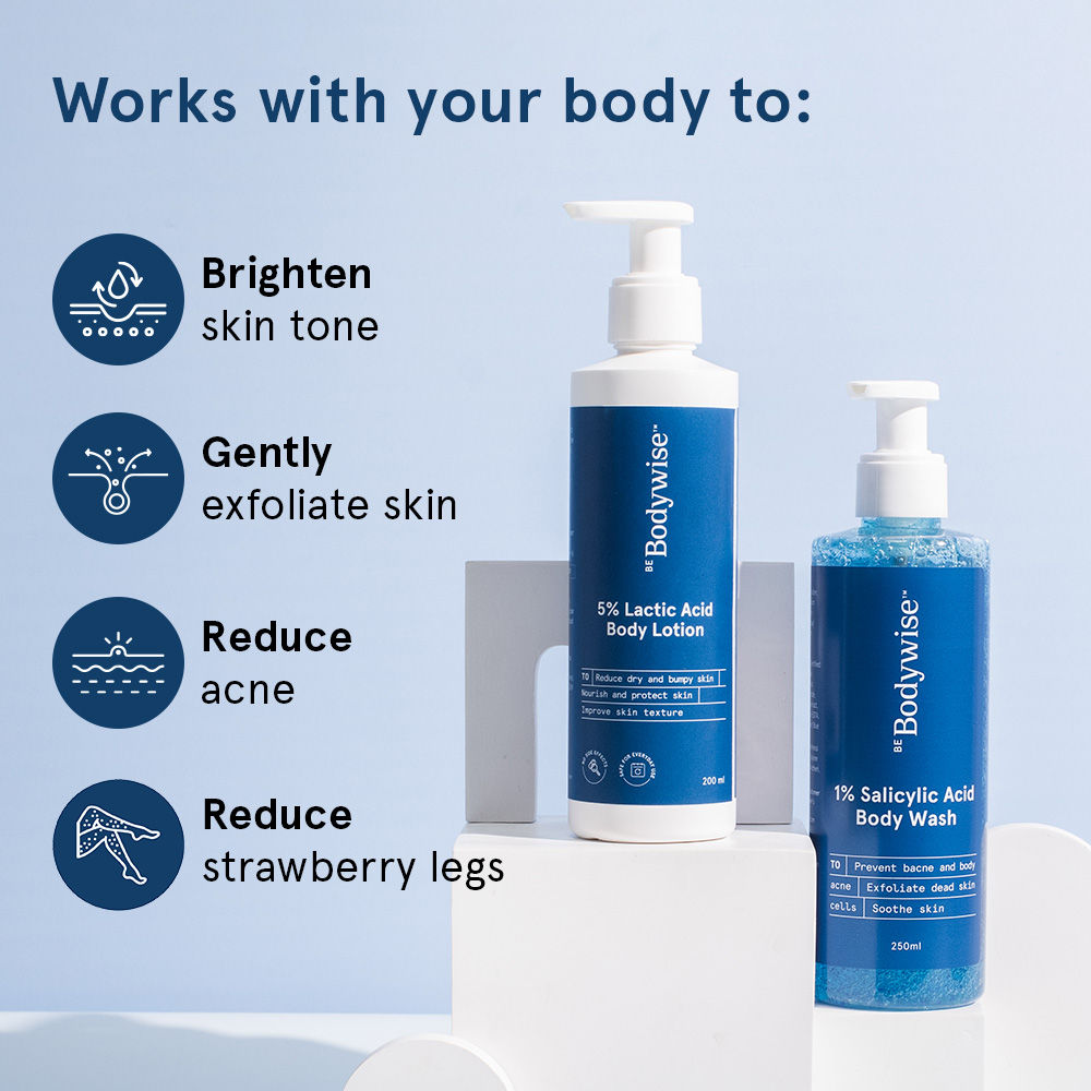 Be Bodywise 1 Salicylic Acid Body Wash + 5 Lactic Acid Body Lotion