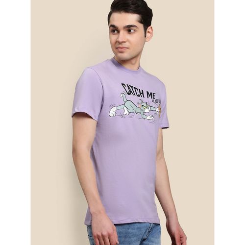 Purple Half Sleeves T-Shirt