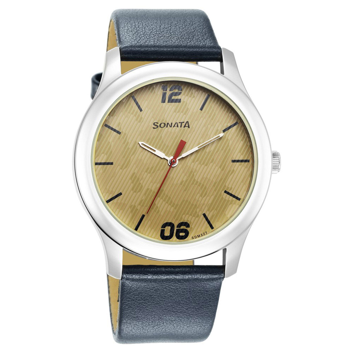 Sonata CAMO 77106SL07W Beige Dial Analog watch for Men