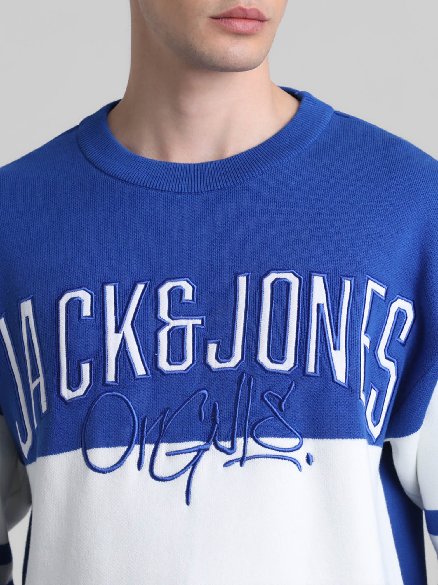 Buy Jack Jones Blue Over Sized Sweater Online