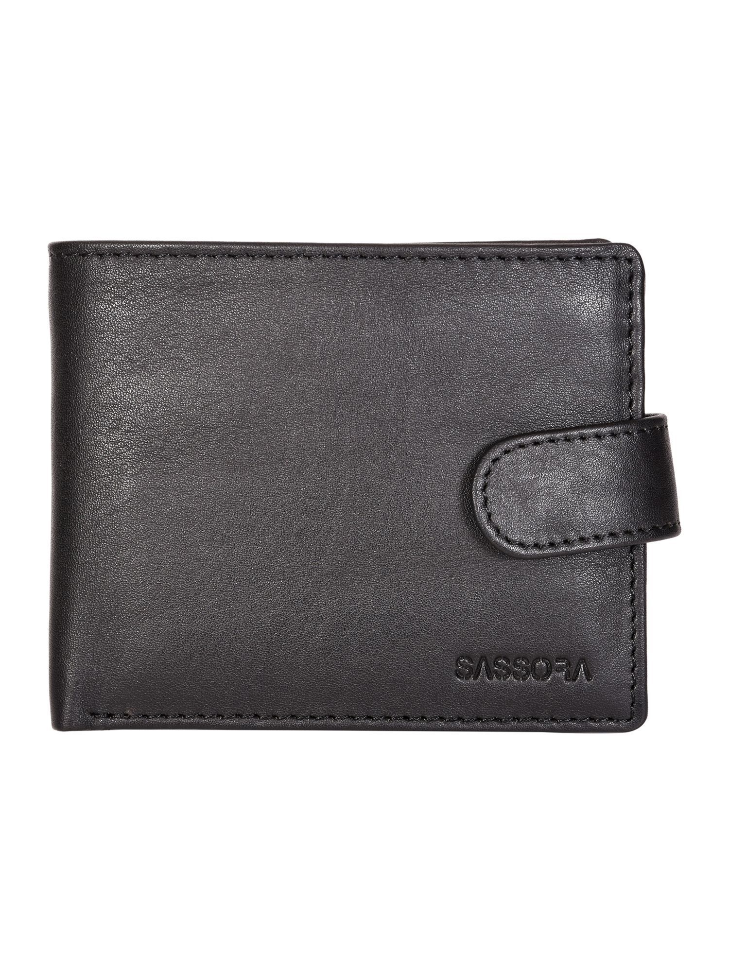 Buy Sassora Genuine Leather Medium RFID Snap button Closure Wallet