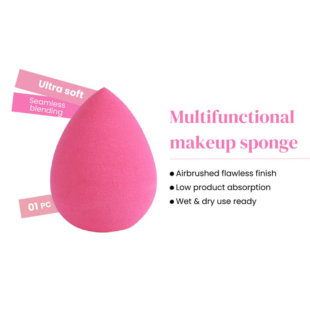 Rhe Cosmetics Beauty Blender Makeup Sponge Tear Drop - Baby Pink