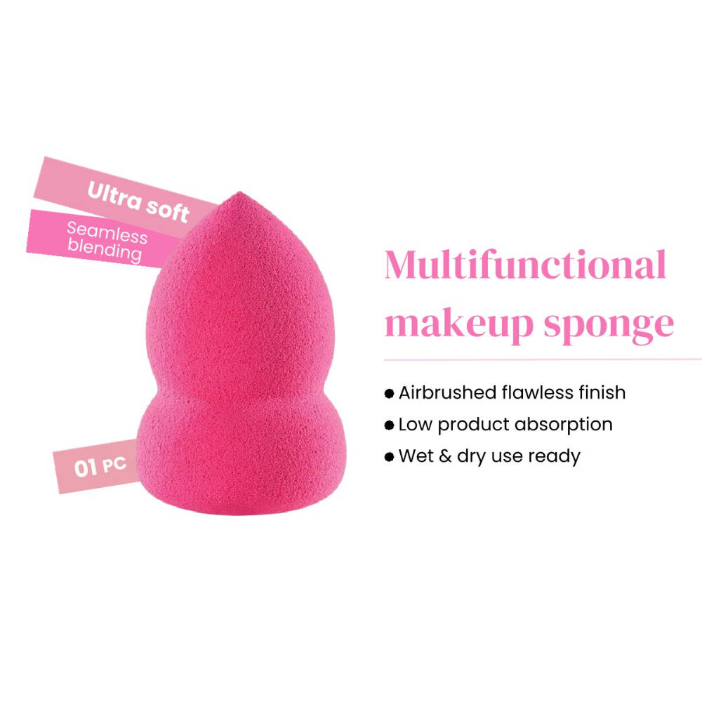 Rhe Cosmetics Beauty Blender Makeup Sponge Curved - Spicy Pink
