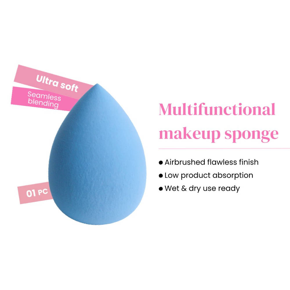 Rhe Cosmetics Beauty Blender Makeup Sponge Tear Drop - Blue