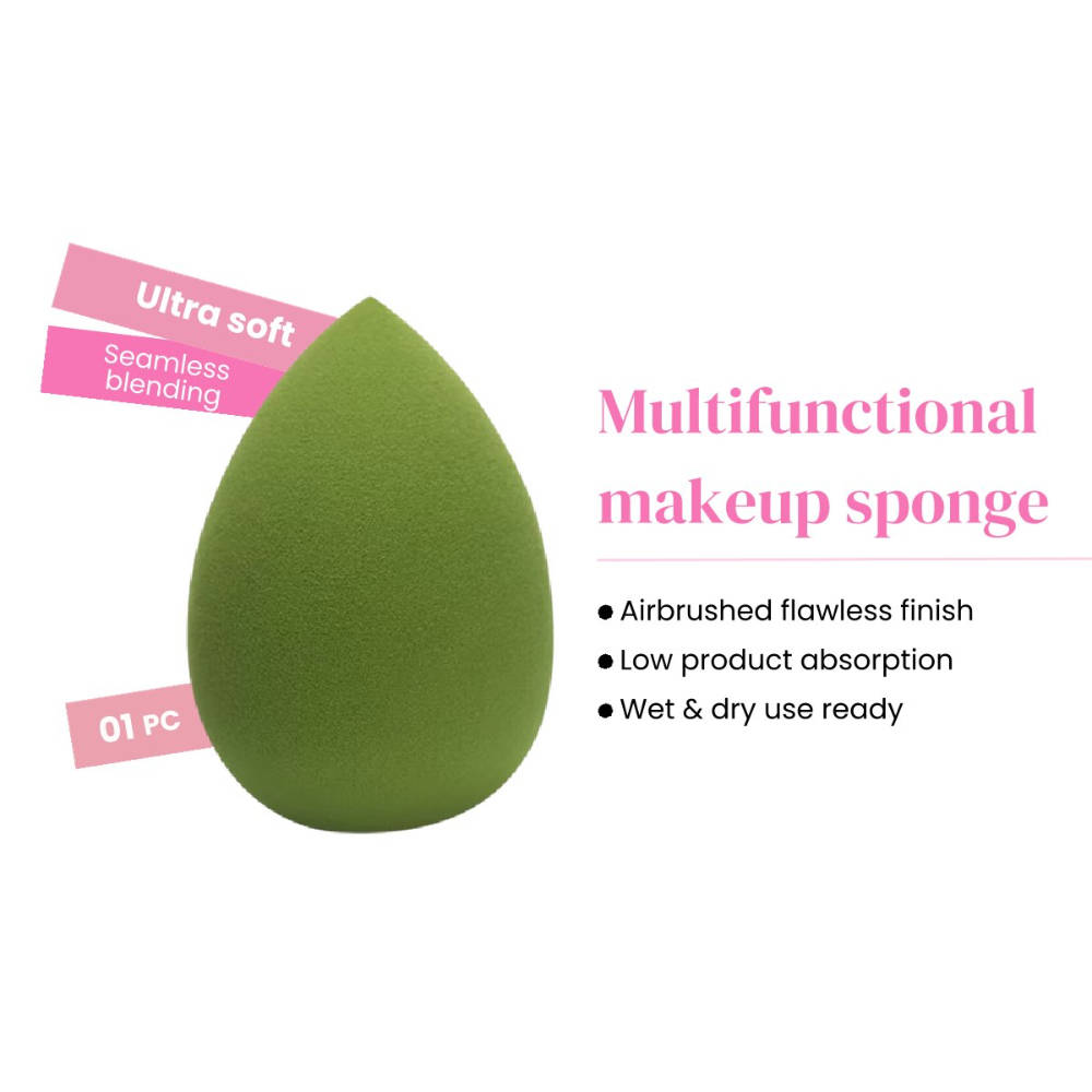 Rhe Cosmetics Beauty Blender Makeup Sponge Tear Drop - Green