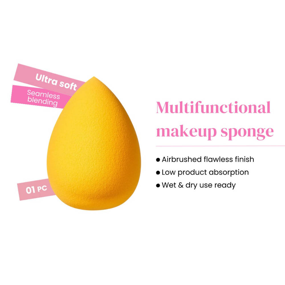 Rhe Cosmetics Beauty Blender Makeup Sponge Tear Drop - Orange