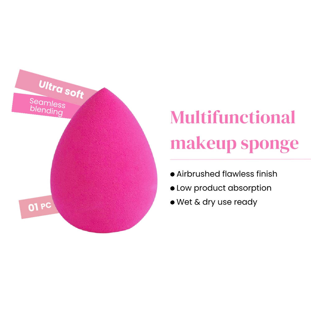 Rhe Cosmetics Beauty Blender Makeup Sponge Tear Drop - Spicy Pink