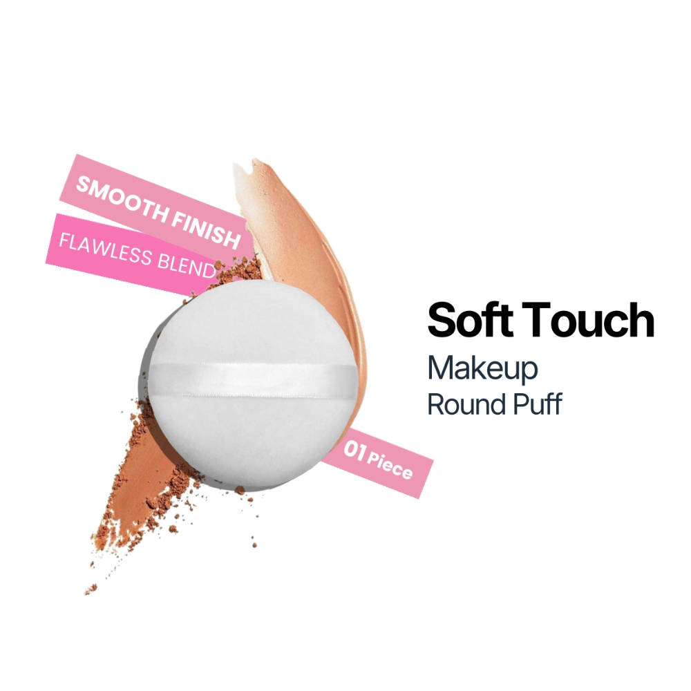 Rhe Cosmetics Medium Cotton Soft Puff - White(Round)