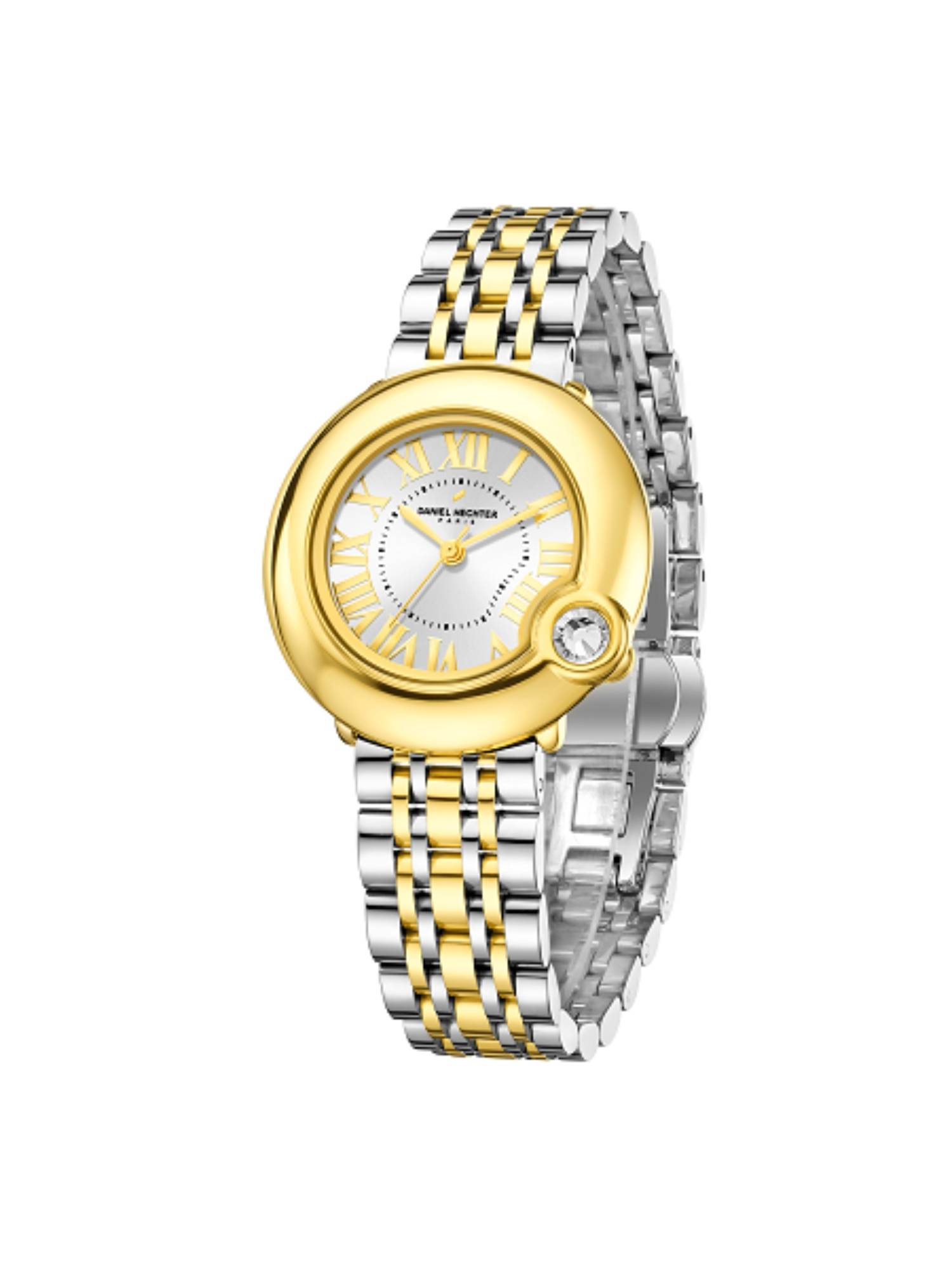 Daniel Hechter Paris Saint-Germain Collection Analog Round Gold Watch for Women-DHM1021 (M)