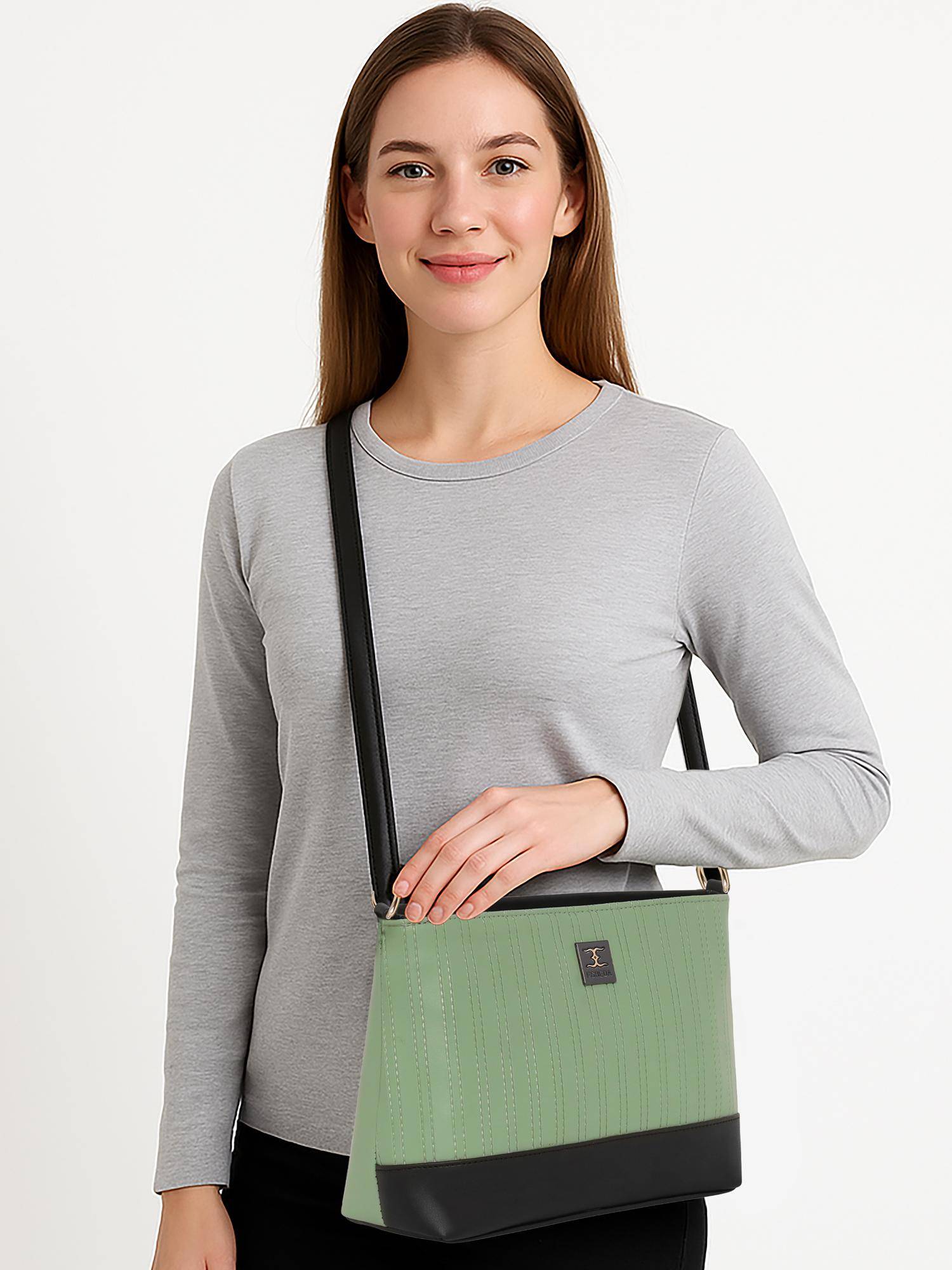 ESBEDA Pista Colour Dual-Tone Textured Sling Bag For Strap (S)