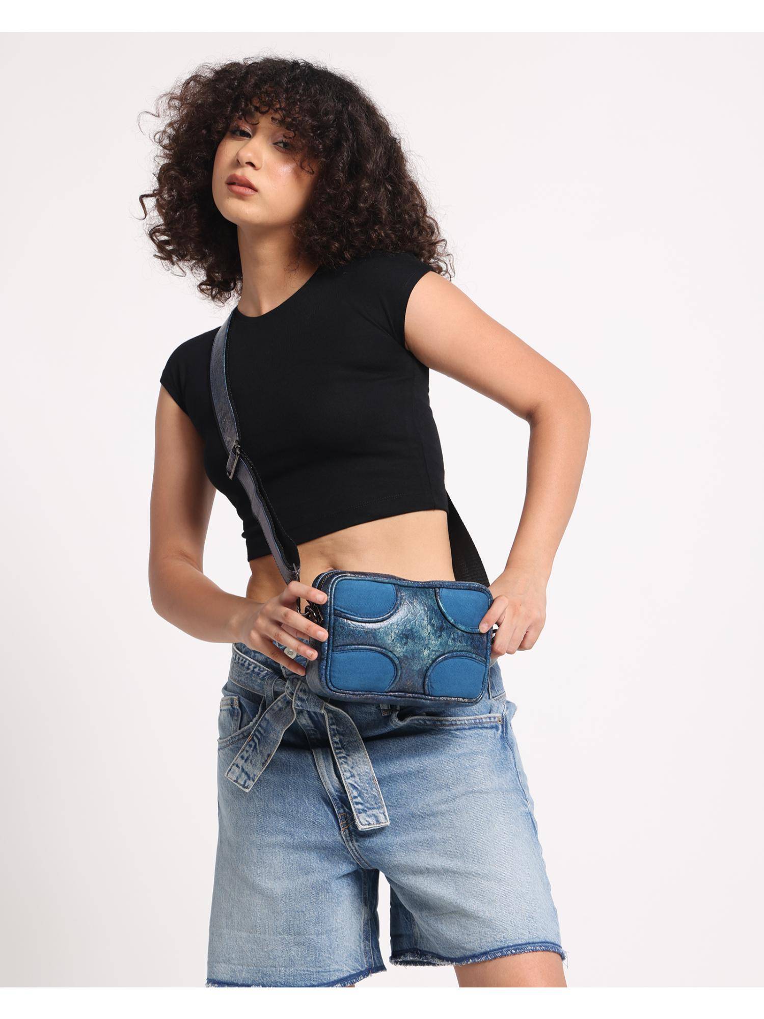 FETTI Muddled Sling Bag - Cracked Indigo (S)