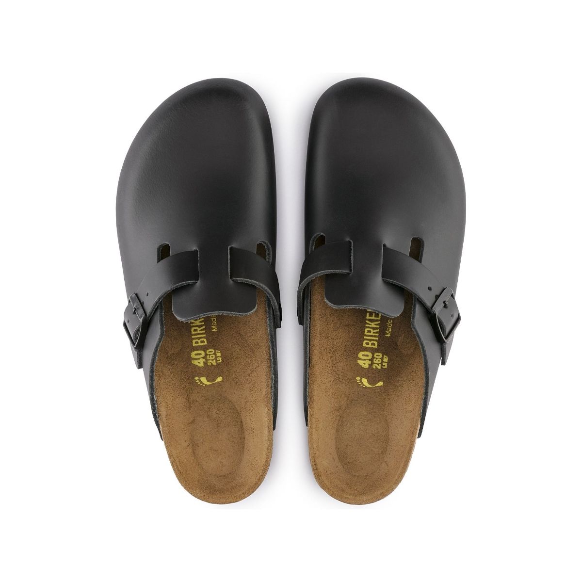 Black leather boston discount birkenstock