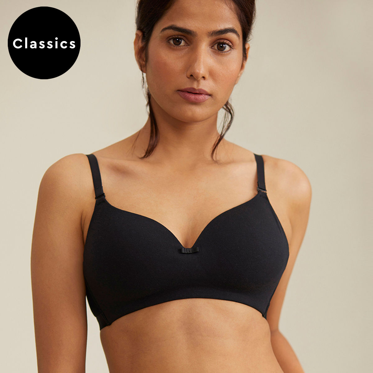 Breathe Cotton Padded wireless T-shirt bra 3/4th coverage - Sky Blue N –  Nykd by Nykaa