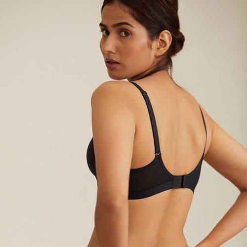 NYKD by Nykaa Wireless Everyday Cotton T-Shirt Bra for Women Daily Use -  Wire-Free Shaping Bra, Padded, 3/4th Coverage - NYB094, Black, 32C: Buy  Online at Best Price in UAE 