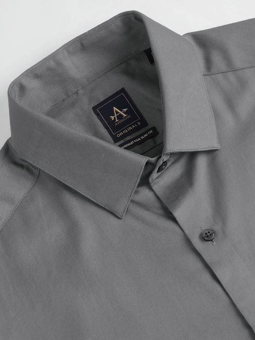 Buy Arrow Grey Pure Cotton Liberty Classic Fit Shirt Online