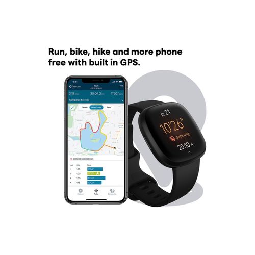 Fitbit versa 3 black black aluminum Clearance