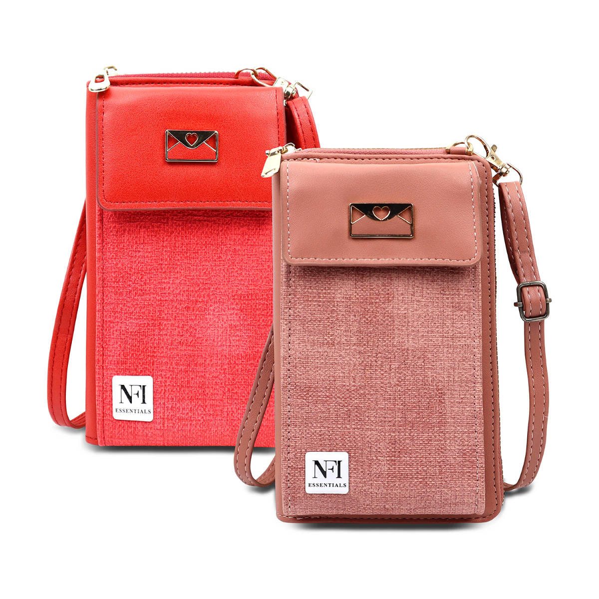NFI Essentials Women's Crossbody Cell Phone Holder Purse
