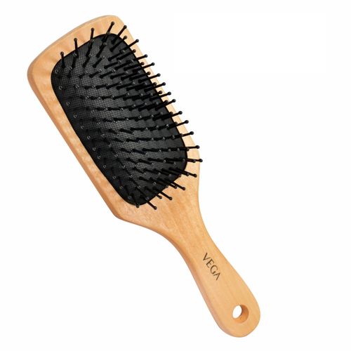 VEGA Wooden Bristle Paddle Brush - (E2-PBS): Buy VEGA Wooden Bristle Paddle  Brush - (E2-PBS) Online at Best Price in India | Nykaa
