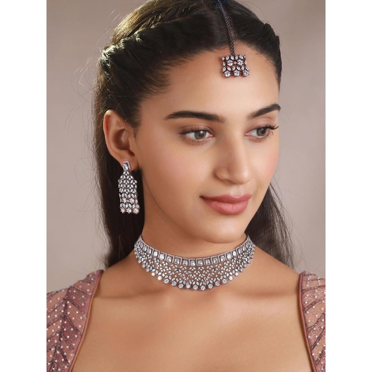 Sukkhi Slick Maroon Gold Plated Pearl Choker Necklace Set For Women -  Sukkhi.com