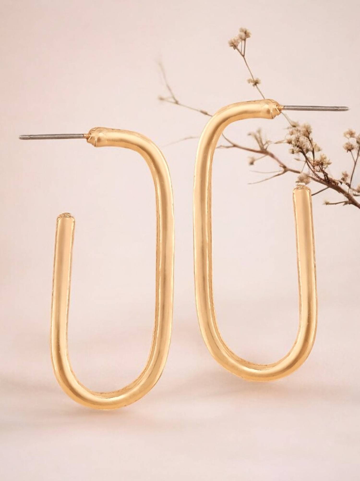 OOMPH Gold Geometric Hoop Earrings