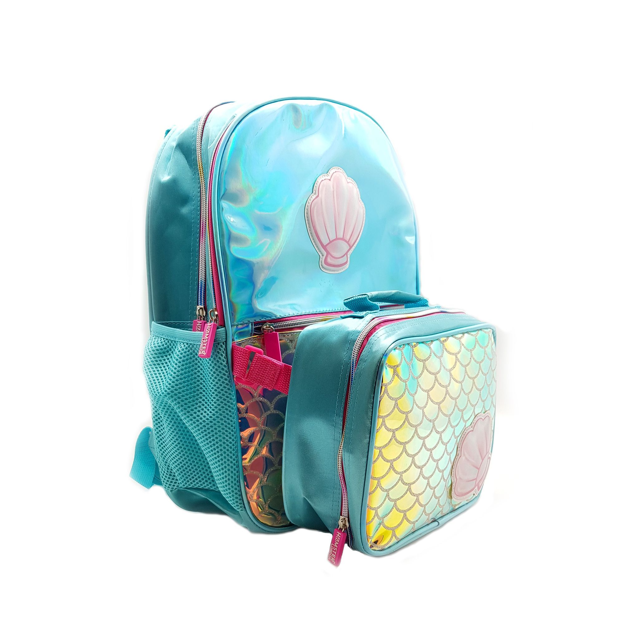 Buy Hamster London Shiny Shell Backpack With Lunch bag Online