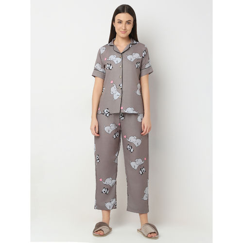 Buy Smarty Pants Womens Cotton Chocolate Baby Elephant Print Shirt