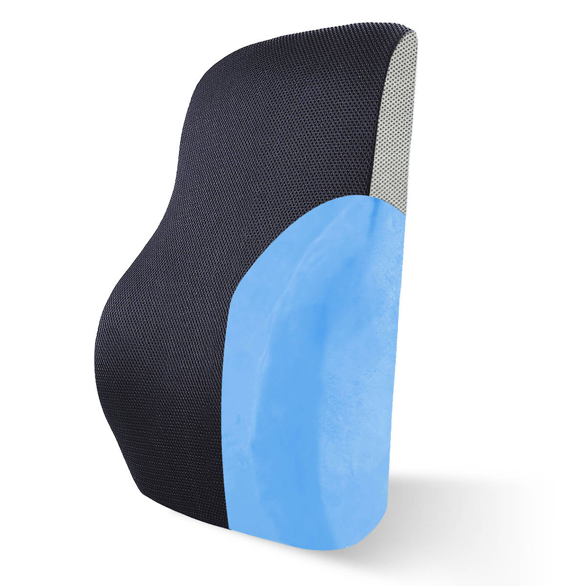 SLEEPSIA Gel Infused Lumbar Support - Orthopedic Backrest Cushion Black