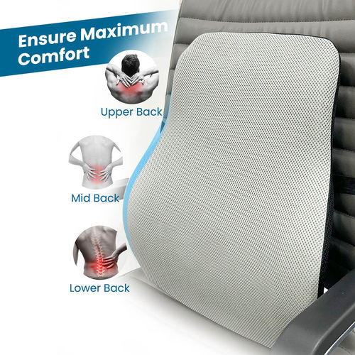 SLEEPSIA Gel Infused Lumbar Support Orthopedic Backrest Cushion Grey