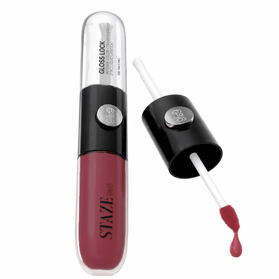 STAZE Gloss Lock 2-In-1 Liquid Lipstick + Clear Gloss - I'M Dreamy
