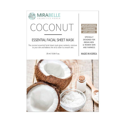 Download Mirabelle Korea Coconut Essential Facial Sheet Mask Buy Mirabelle Korea Coconut Essential Facial Sheet Mask Online At Best Price In India Nykaa PSD Mockup Templates