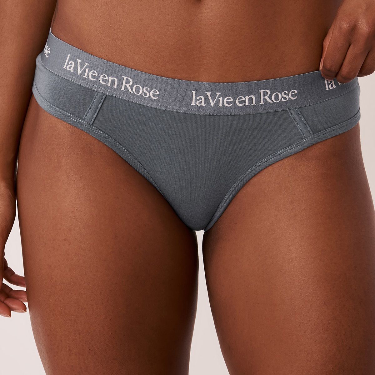 Buy La Vie En Rose Cotton and Logo Elastic Band Bikini Panty Online