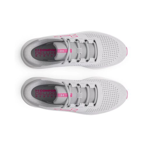 Under Armour Women W Charged Pursuit Big Logo Grey Pink Training Shoes  (US