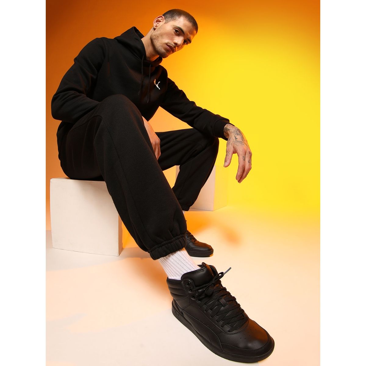 Buy Puma Rebound Street V2 Leather High Top Sneakers 12 Online
